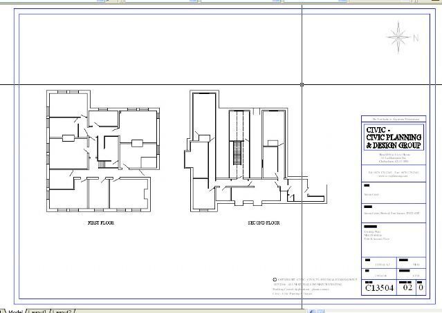 First and second floor plans for retail upper floors