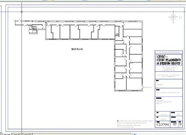 Floor plan for an office scheme